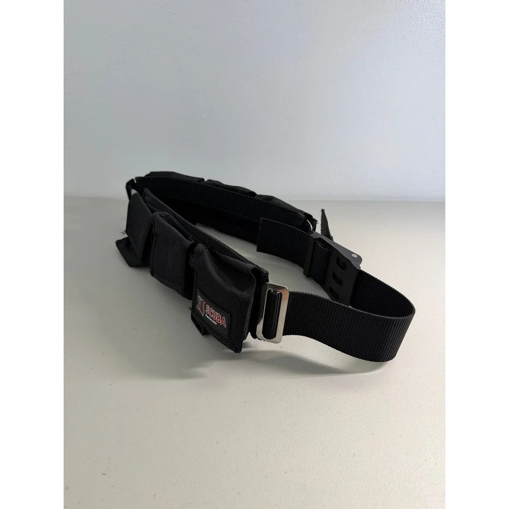 NWOT XS Scuba Pocket Weight Belt Black WB106-BK‎ ClearPath Buckle Diving Gear XS